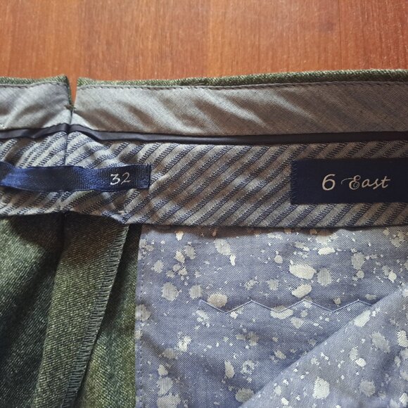 NEW 6 East Men's Green 100% Wool Pants Size 32 - Picture 7 of 16